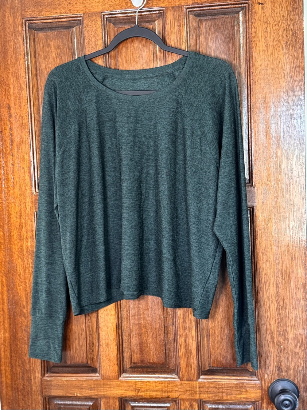 Beyond Yoga Forest Green Long Sleeve Crewneck Top